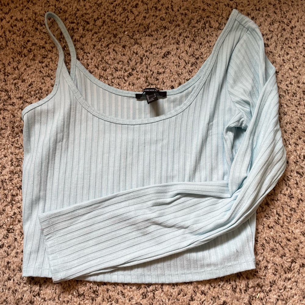 Long sleeve one shoulder top